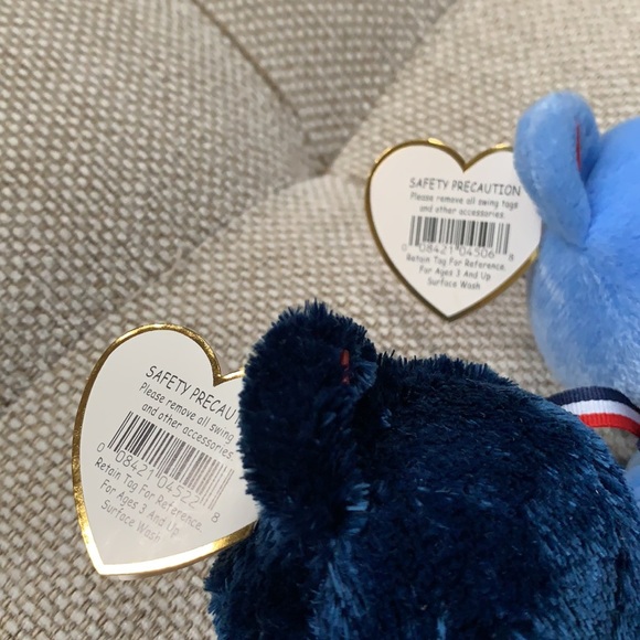 Vintage Ty Original Beanie Babies Lot of Patriotic Bears - Picture 11 of 16